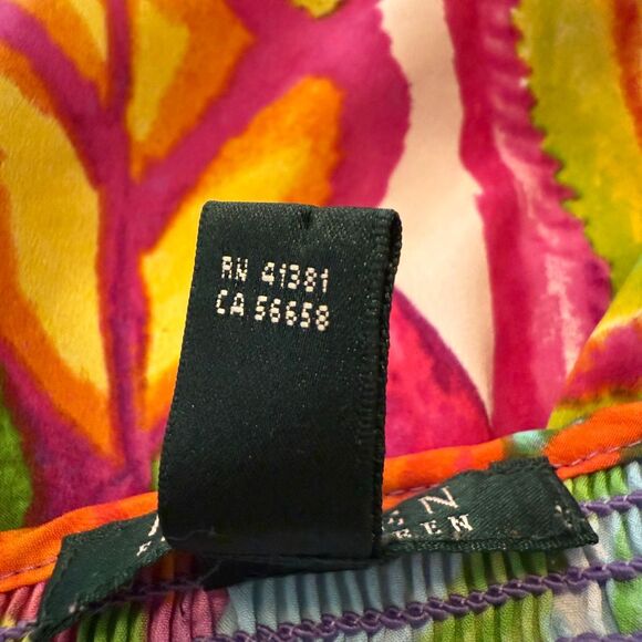 Lauren Ralph Lauren Colorful Three Quarter Sleeve Top Size 3X - Picture 14 of 14